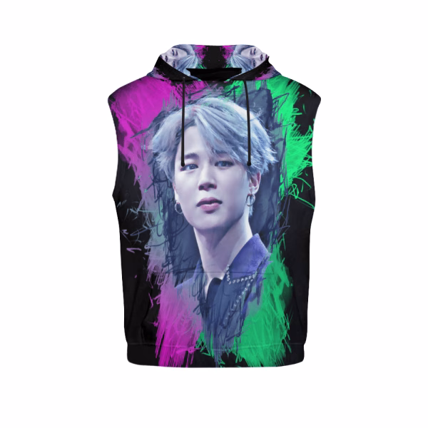 BTS Jimin Picture Women's Sleeveless Hoodie