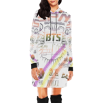 BTS Print Women's Hoodie Mini Dress