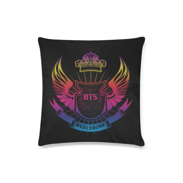 BTS Logo Color Shadow Throw Pillow Cover