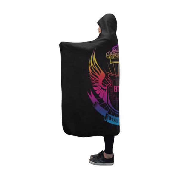 BTS Logo Color Shadow Hooded Blanket