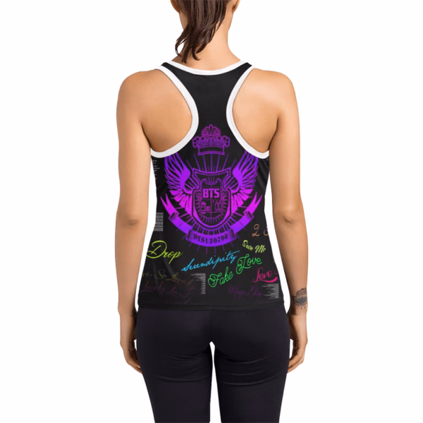 BTS Logo Songs Racerback Tank Top