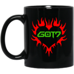 GOT7 Heart Logo Black Mug