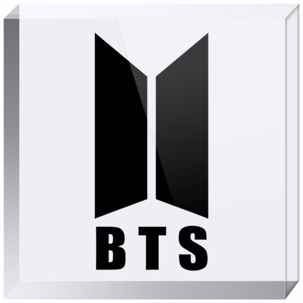 BTS Stylish Logo Acrylic Blocks