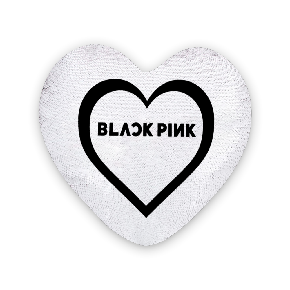 Blackpink Multicolor Heart Sequins Pillowcase