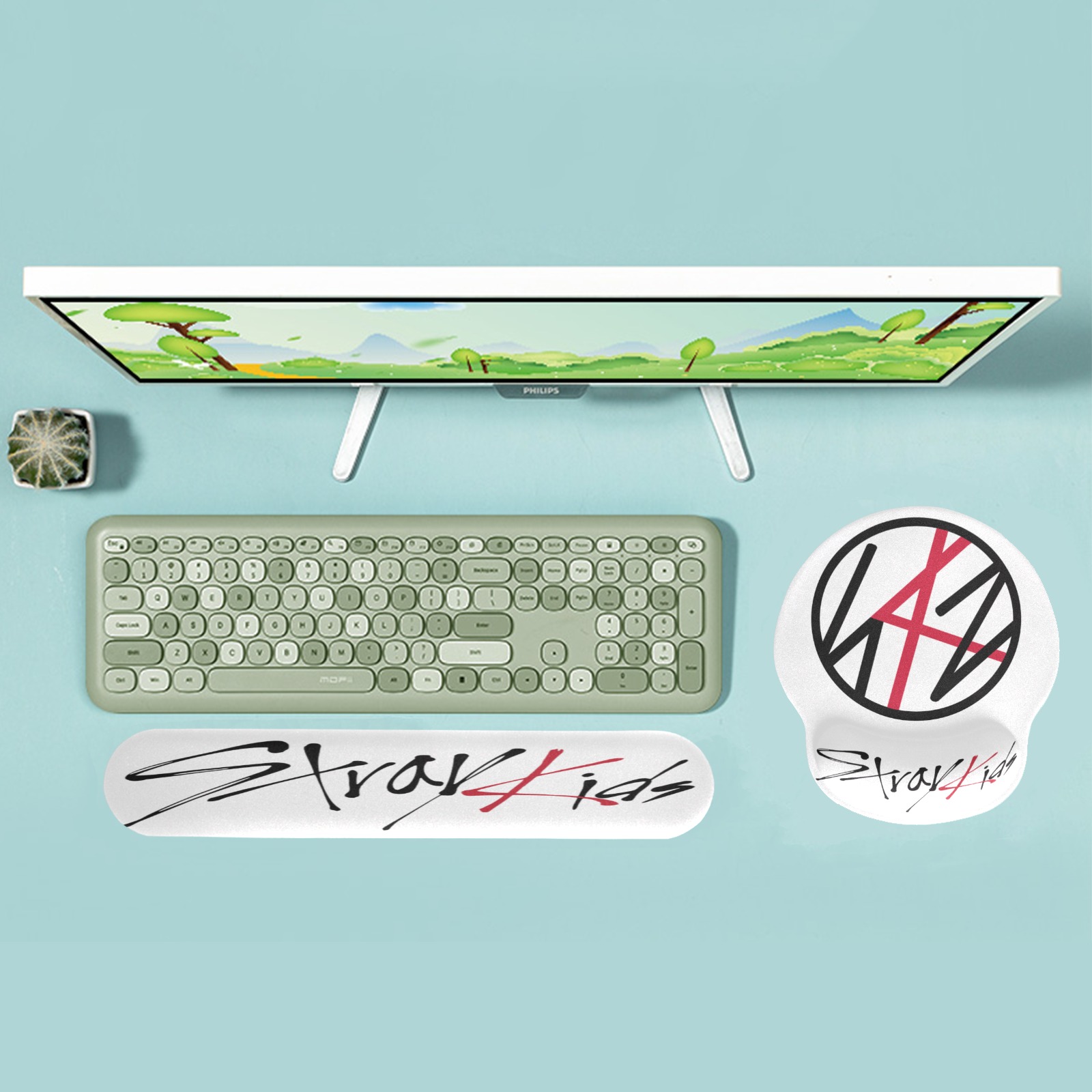 b63bec217ddd5ce77f8490e7cddd226e.jpg Stray Kids Logo Mouse Pads Wrist Rests - Image 2