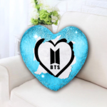 BTS Multicolor Heart Sequins Pillowcase - Image 3