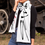 Stray Kids Warm Breathable White Velvet Scarf