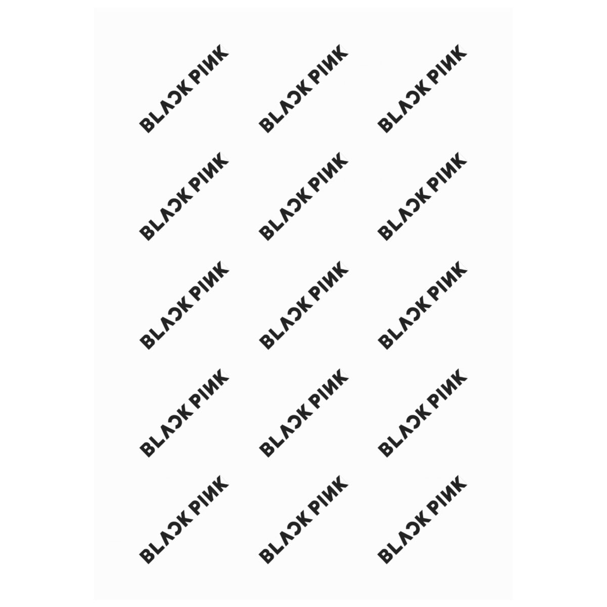 BlackPink Logo Temporary Tattoo Stickers - Image 1