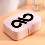 Infinite Pink Leather Jewelry Zippered Box - Image 2