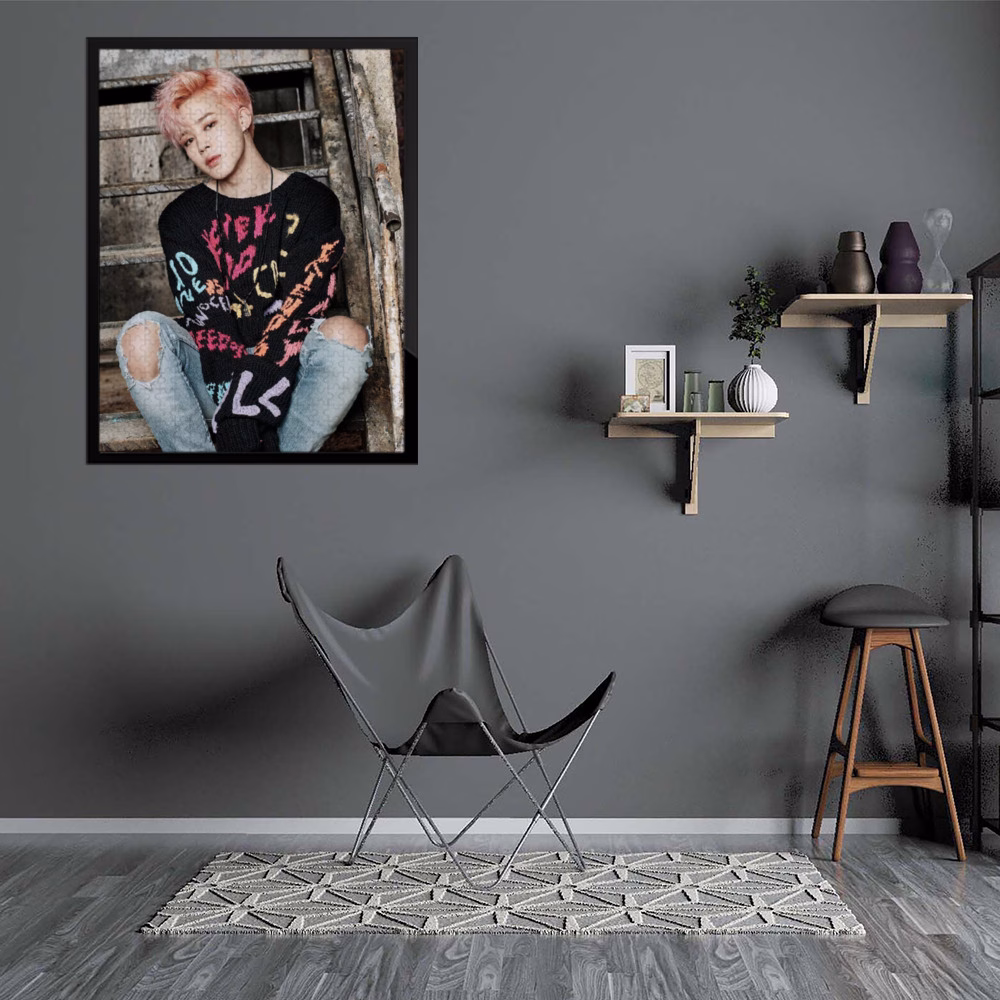 808a67613b86684b08cf228054ebfc45.jpg BTS Jimin Wooden Jigsaw Puzzle - Image 1